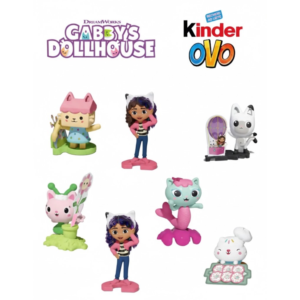 Brinquedo Colecionável A Casa Mágica da Gabby | Gabby's DollHouse -  Kinder Ovo