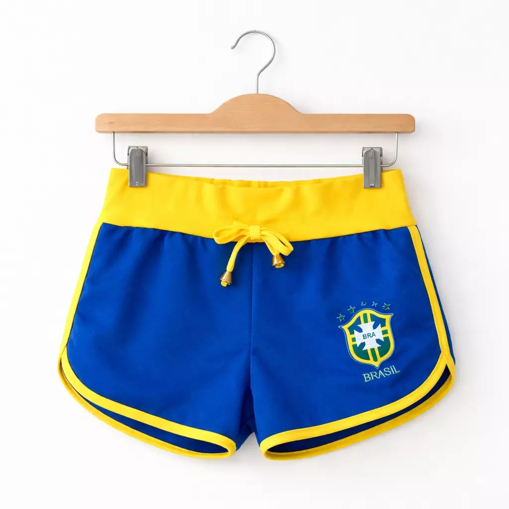 Short Infantil Menina Seleção Brasil Copa do Mundo 2026