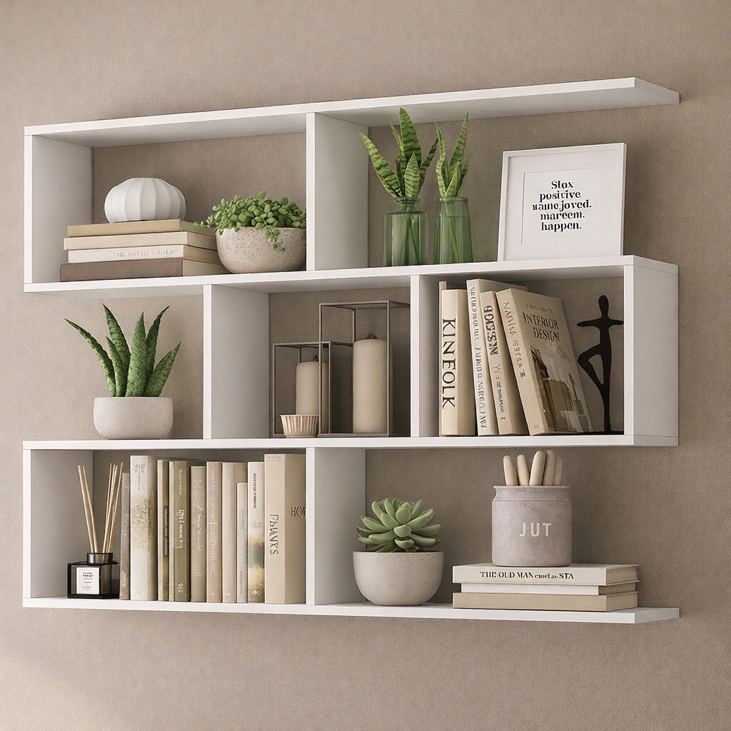 PRATELEIRA LIVREIRO 80X80CM PARA QUARTO SALA ESCRITORIO DESIGN MODERNO PARA DECORACAO E ORGANIZAÇÃO