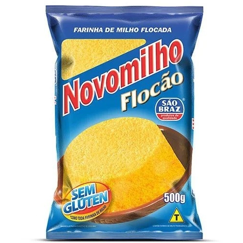Kit ATACADO Flocão de Milho São Braz 500g/cada - Novomilho Sem Glúten