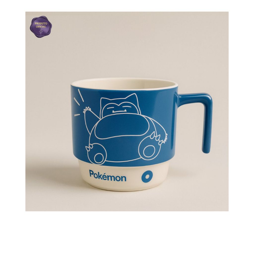 Caneca Oficial e Licenciada - Pokémon - Snorlax - 320 ml - Presente Geek Imperdível! em Oferta na Shopee