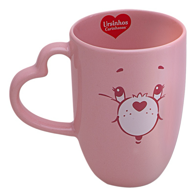 Caneca Ursinhos Carinhosos Animadinha Rosa 350ml