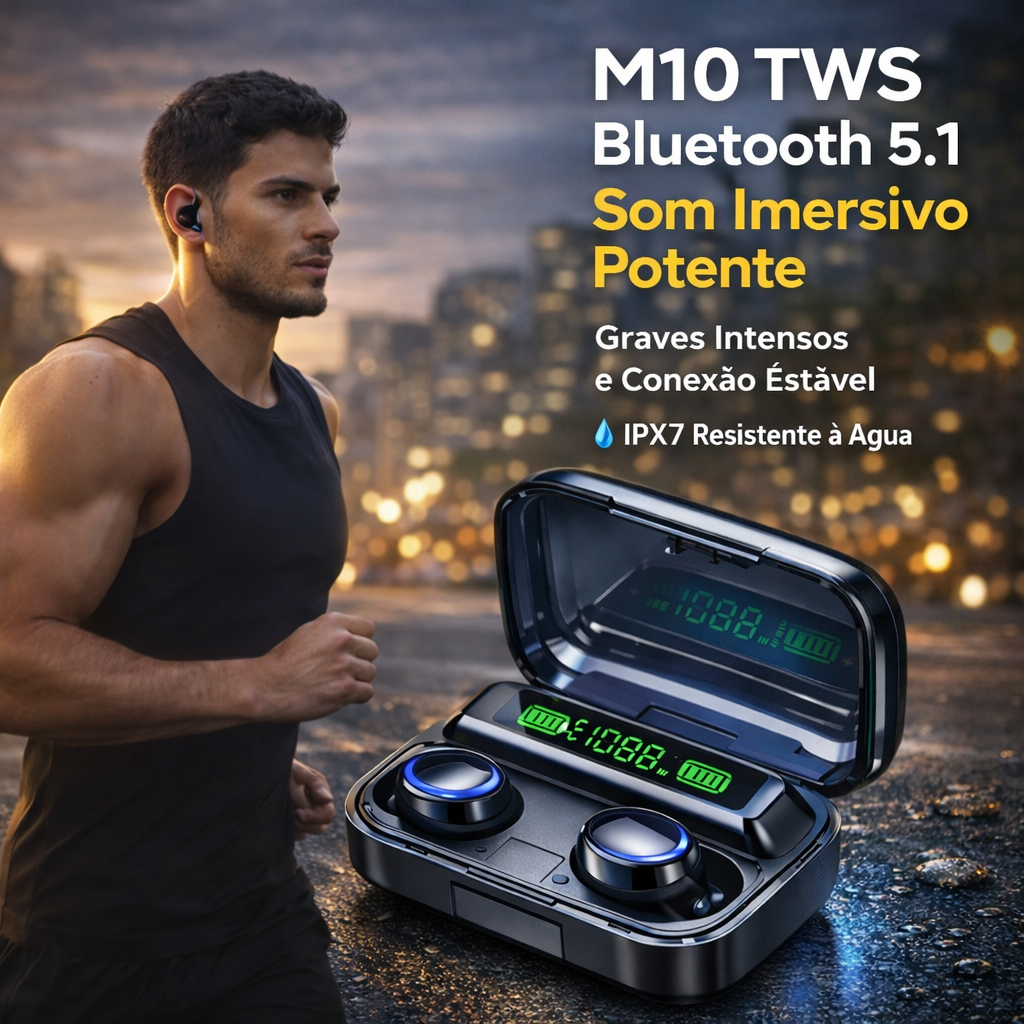M10 Fones Ouvido Bluetooth Ultra Longa Duração Bateria Controle Toque Intra Auricular Fones Sem Fio em Oferta na Shopee