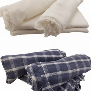 Kit Pano de Chão Grande 100% Algodão – Xadrez Azul ou Branco Alvejado Saco Duplo