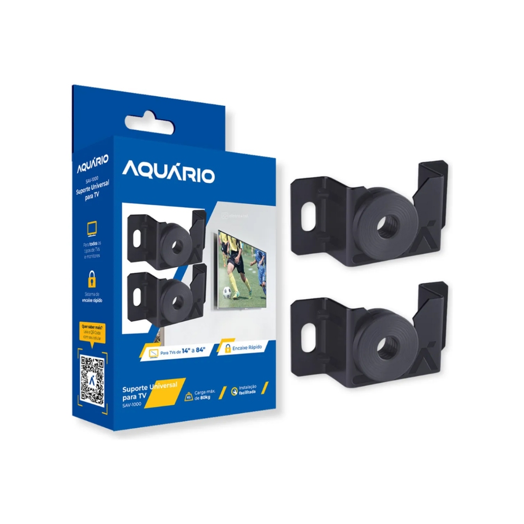 Suporte TV Universal 10 a 84 Polegadas Aquário - Reforçado e Fácil Instalação