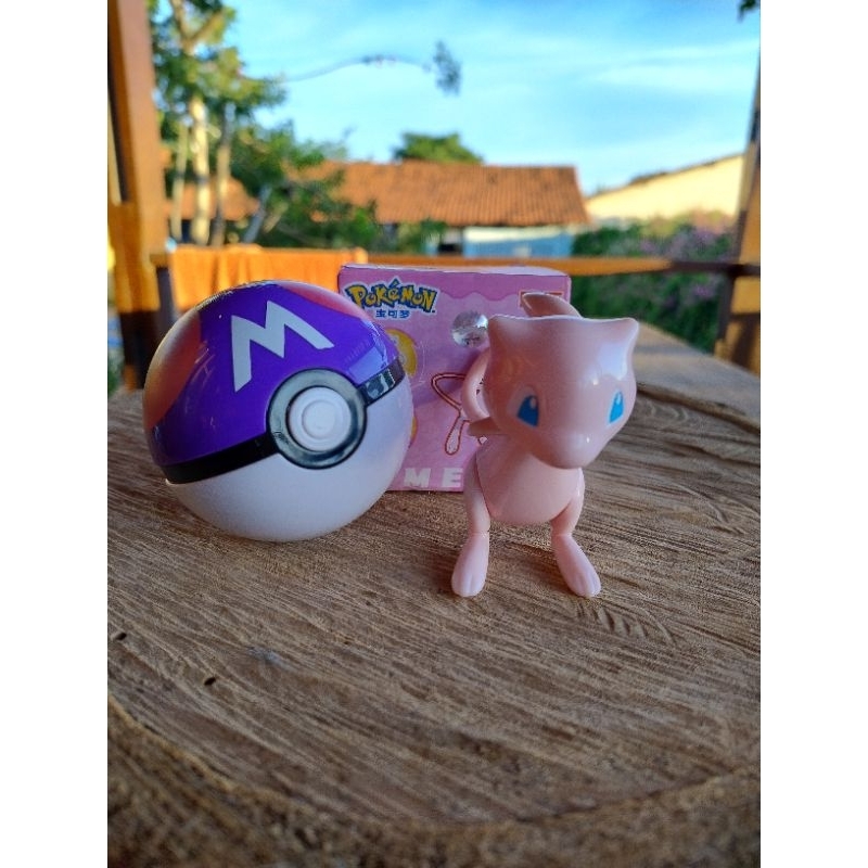 Pokémon Na Pokébola Master Ball Mew Dobrável Articulado Anime Figure Colecionável Coleção Pokemon Rosa Pegar Treinador