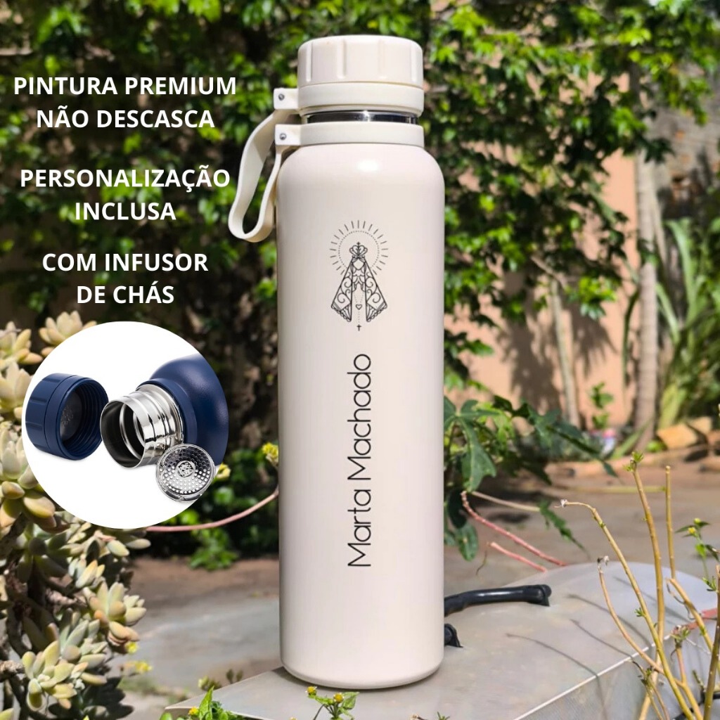 Garrafa Térmica Nomad 1L personalizada com nome Bear Thermal Parede Dupla pintura eletrostática em Oferta na Shopee