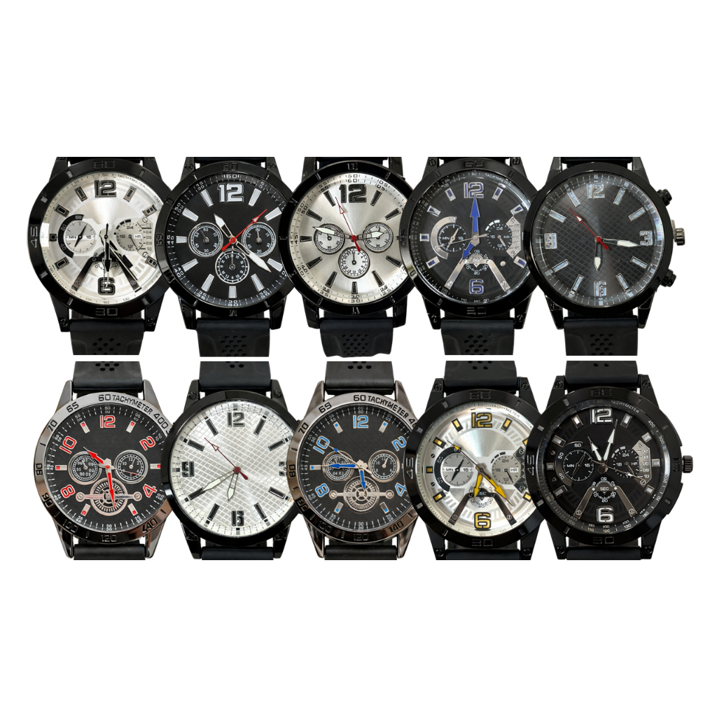 Kit Relógio Masculino com 2/4/6/8/10 ou 12 Relógios Pulseira Em Aço Relógio Dourado Relógio Prata de Pulso Original