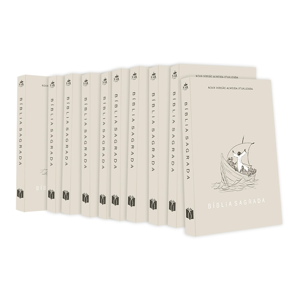 Kit 10 Bíblias Sagrada Jesus no Barco | NVA | Capa Brochura