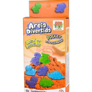 Areia divertida massinha 150g - opção e ntre moldes de dinossauro e Bichos