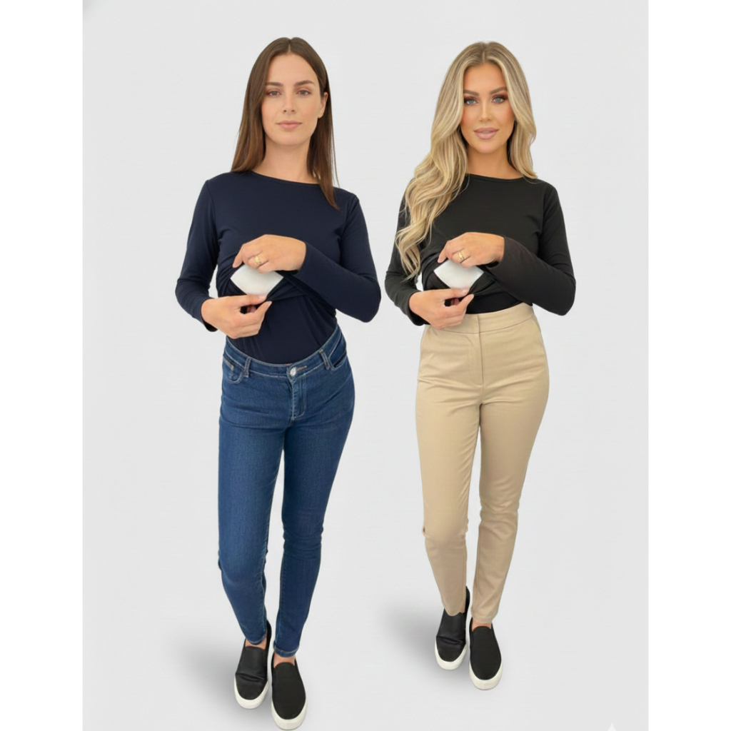 Kit 2 Blusas Femininas Térmicas Peluciadas Amamentação de Manga Comprida P ao GG em Oferta na Shopee