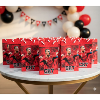 Envio imediato - Sacolinhas Personalizadas Fazemos todos os temas Cristiano Ronaldo CR7 - Lembrancinha| Pegue e monte em Oferta na Shopee