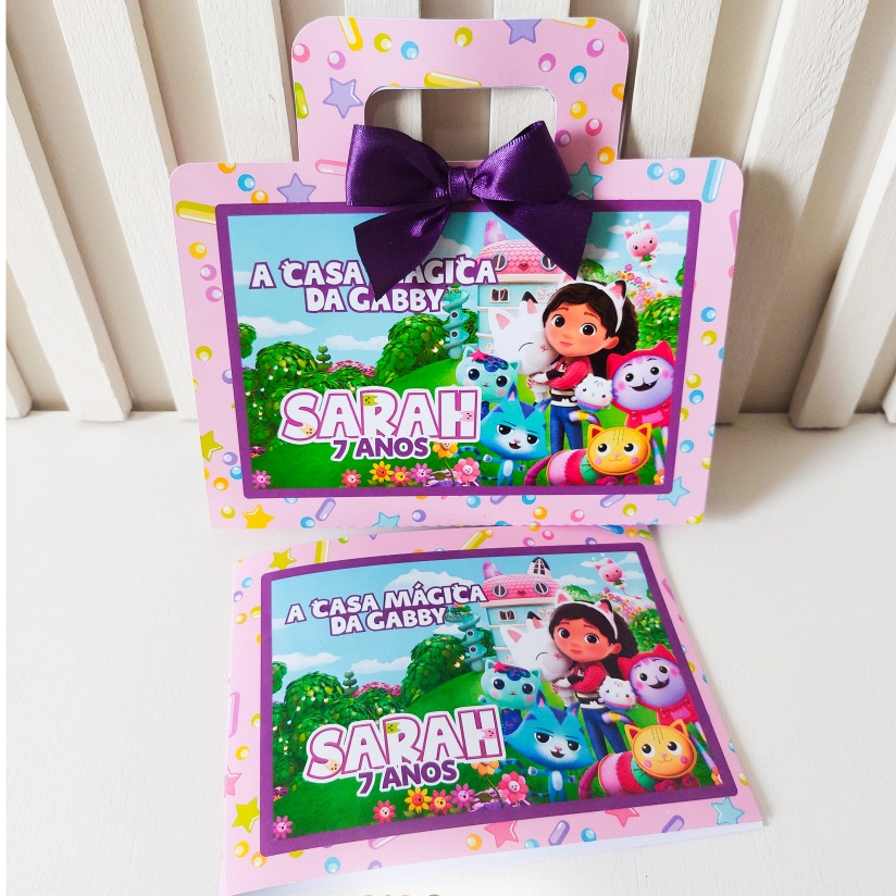 Kit Maleta de Colorir A Casa Mágica da Gabby - Lembrancinha Festa Infantil, Brinde Crianças, Aniversário Personalizado
