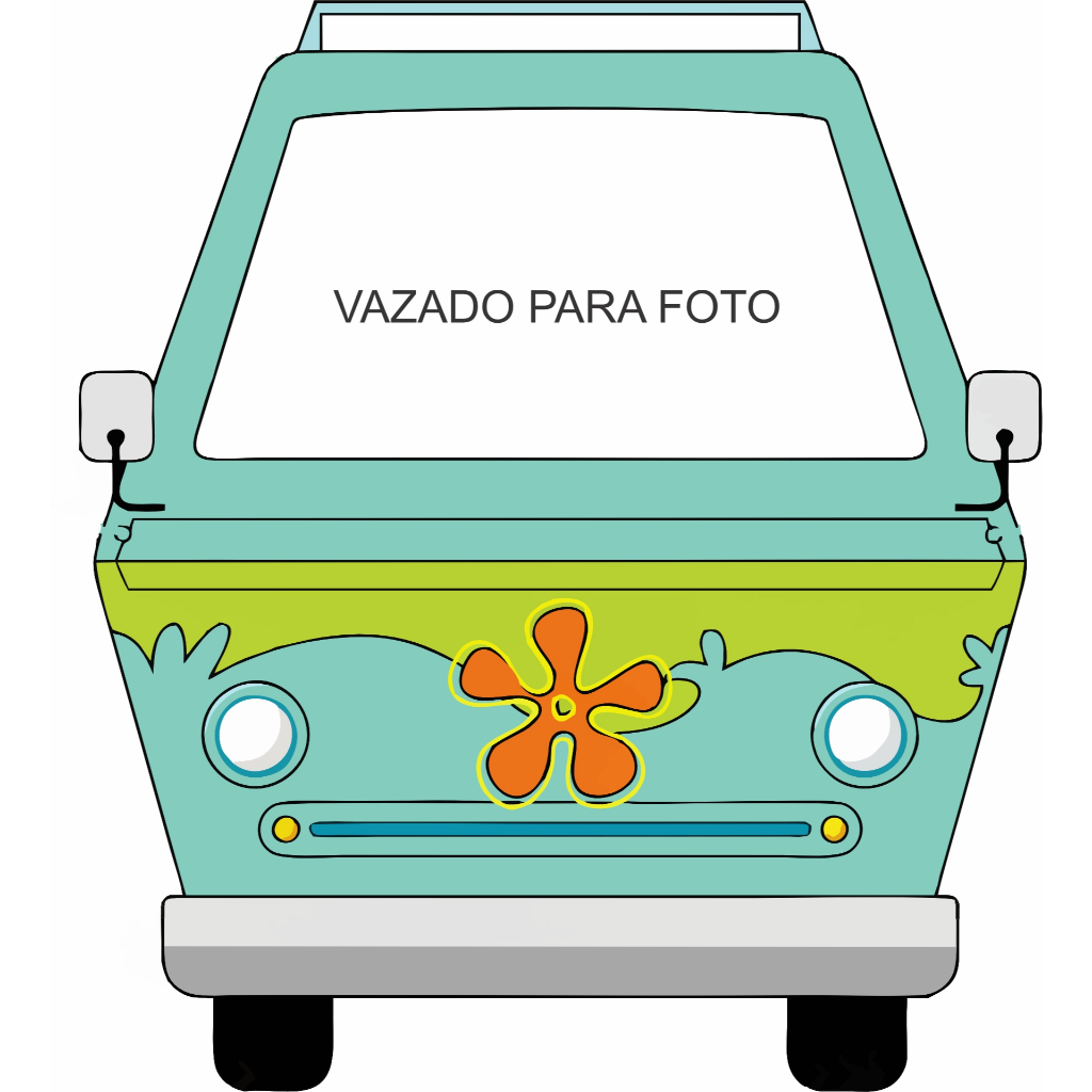 Display de chão Scooby doo Maquina do mistério Toten em MDF vazado para foto