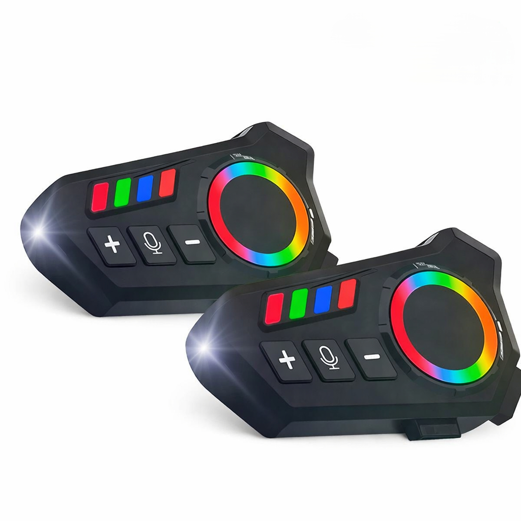 Kit 2 Fones de Ouvido de Capacete Moto Bluetooth Controle De Voz microfone para moto intercomunicador