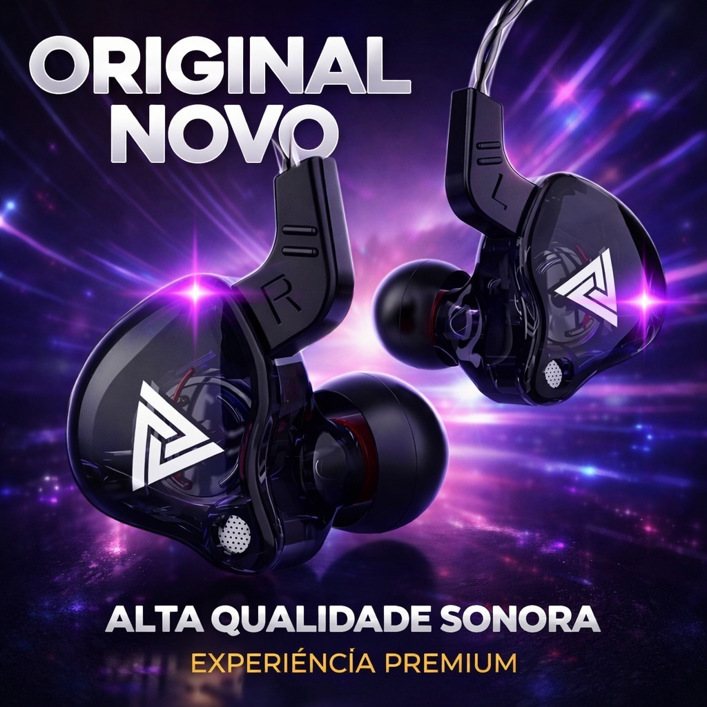 Fone de Ouvido In-Ear QKZ AK6 Cor Preto com Case Estojo  Case Estojo Phone Retorno de Palco em Oferta na Shopee