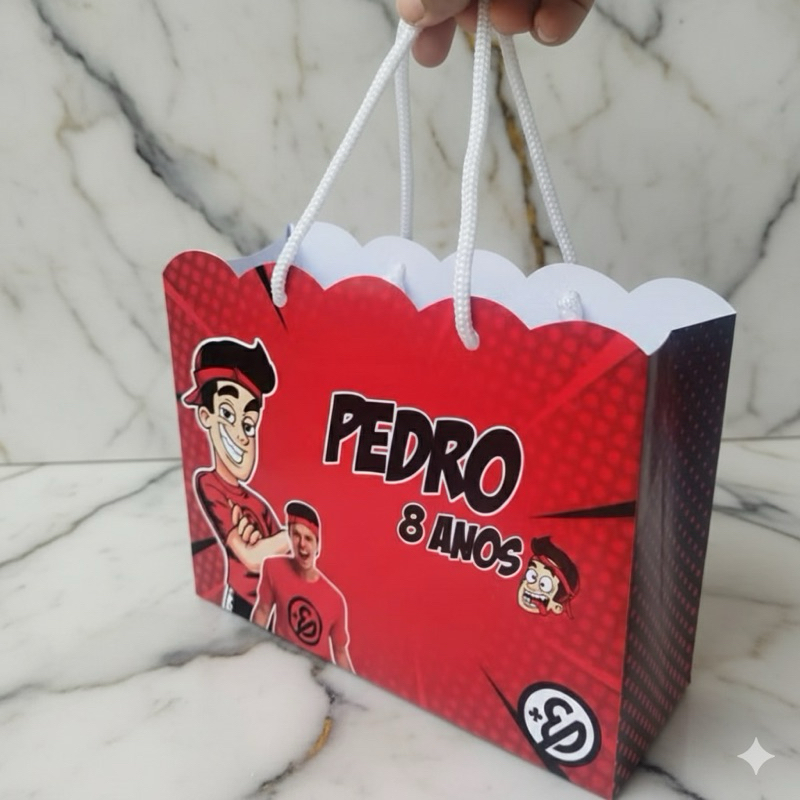 Sacolinha Nuvem Pequena Personalizada Enaldinho Lembrancinha Para Festa Aniversário Infantil