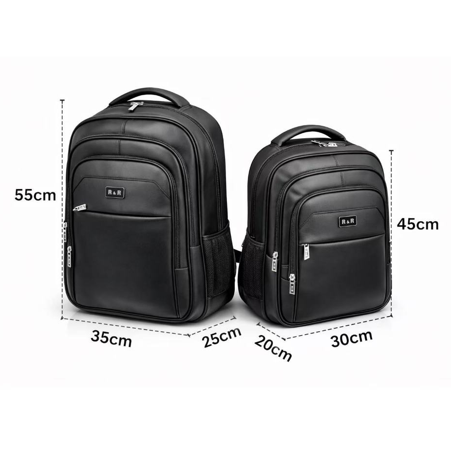 Mochila Executiva Unissex Couro Sintético Grande Reforçada Para Notebook, Uso Diaria e Trabalho