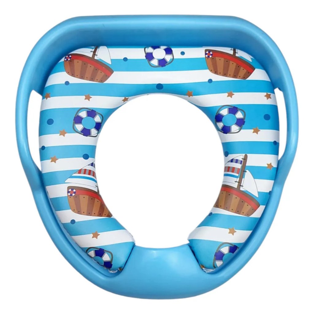 Assento redutor infantil para vaso sanitário,com alça e encosto. em Oferta na Shopee