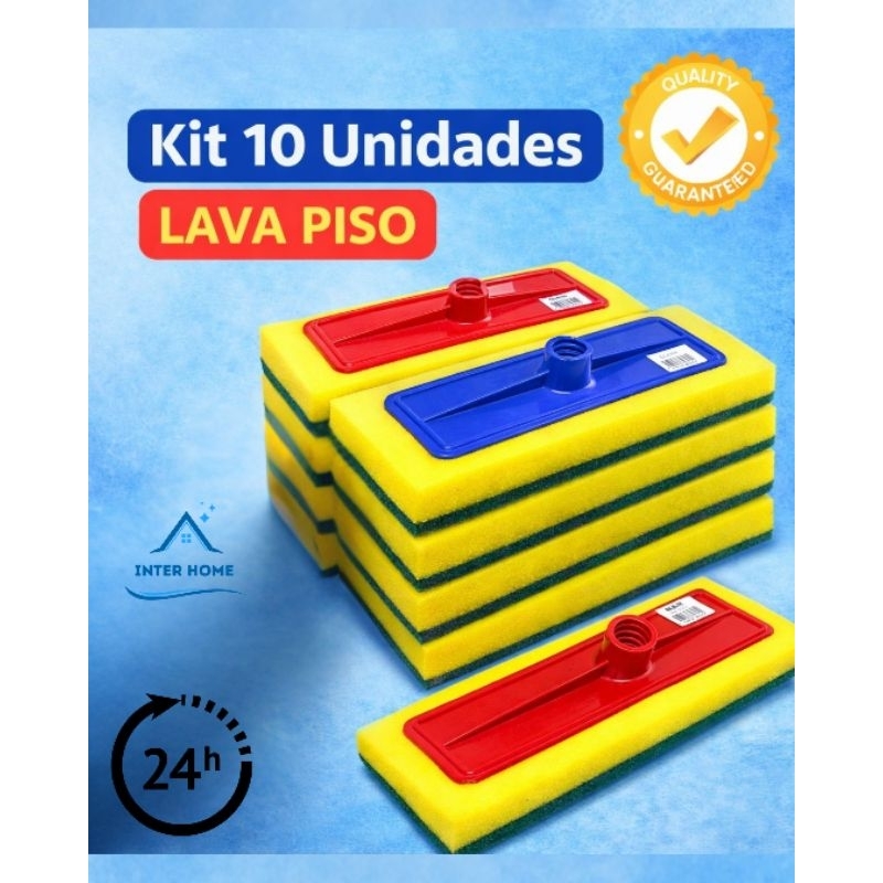 Kit esponja Lava Azulejo Esfregão Abrasivo Limpeza Piso banheiro piscina sem cabo