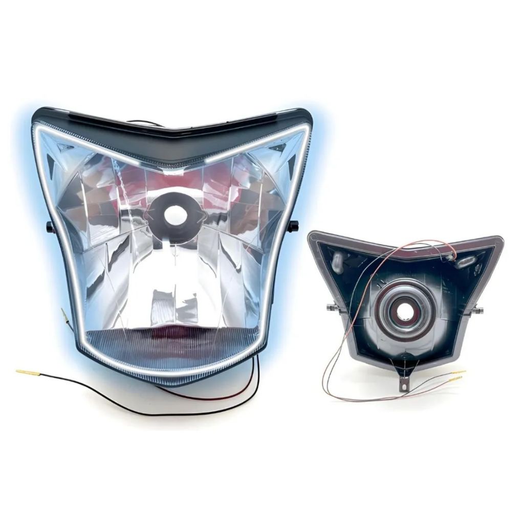 FAROL BROS 160 BLOCO OPTICO COM LED LUZ DIURNO EYE ANGEL DRL BROS 150 2013 A 2015