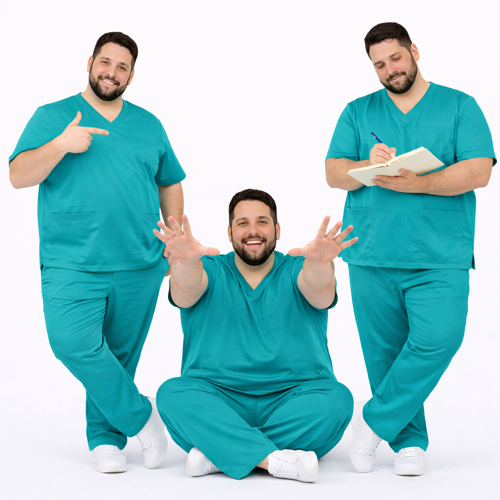 Pijama Cirúrgico Unissex Scrub Profissional Saúde Confortável Uniforme Médico Hospitalar P ao G4