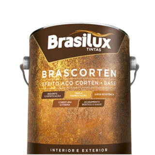 Aço Corten Efeito Ferrugem Base Vermelha 3,6l Brasilux em Oferta na Shopee