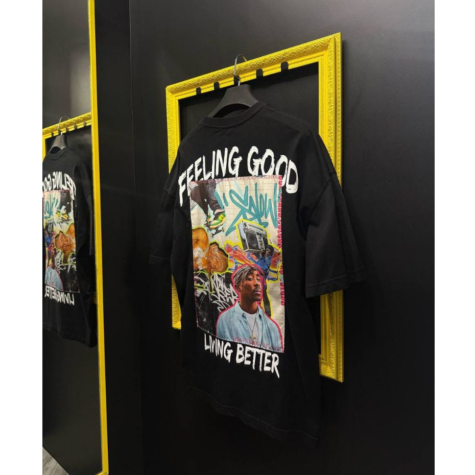 Camiseta Oversized Felngy Good Urban Aftersoul Unissex Plus Size P ao G5 100% Algodão