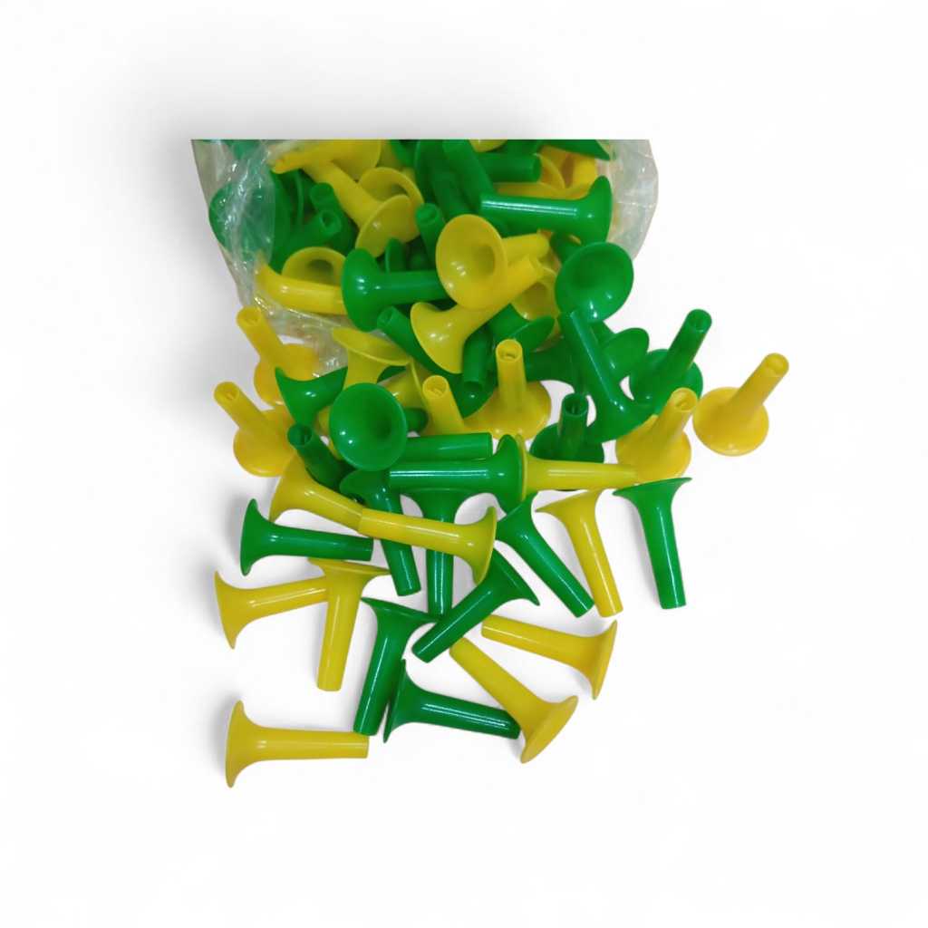 50 Mini Cornetas Verde e Amarela Brasil Futebol Copa Lembrancinha Brinquedo Festa Aniversário em Oferta na Shopee