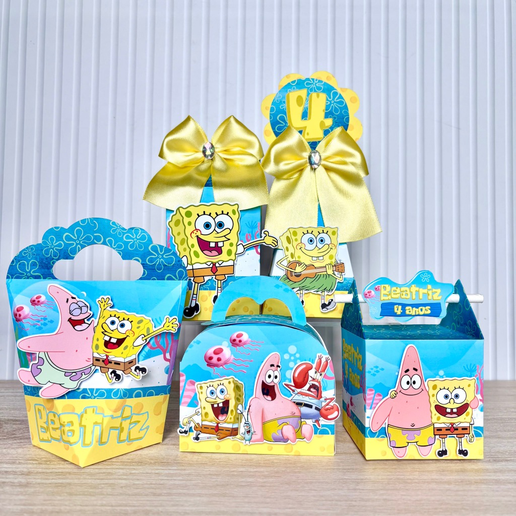 Kit de festa Personalizado Bob Esponja | Lembrancinha festa  Bob Esponja| Aniversário  Bob Esponja