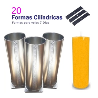 20 Cilíndricas p/ Fabricação de Velas de 7 dias 5,5 x 15 + Centralizadores em Oferta na Shopee
