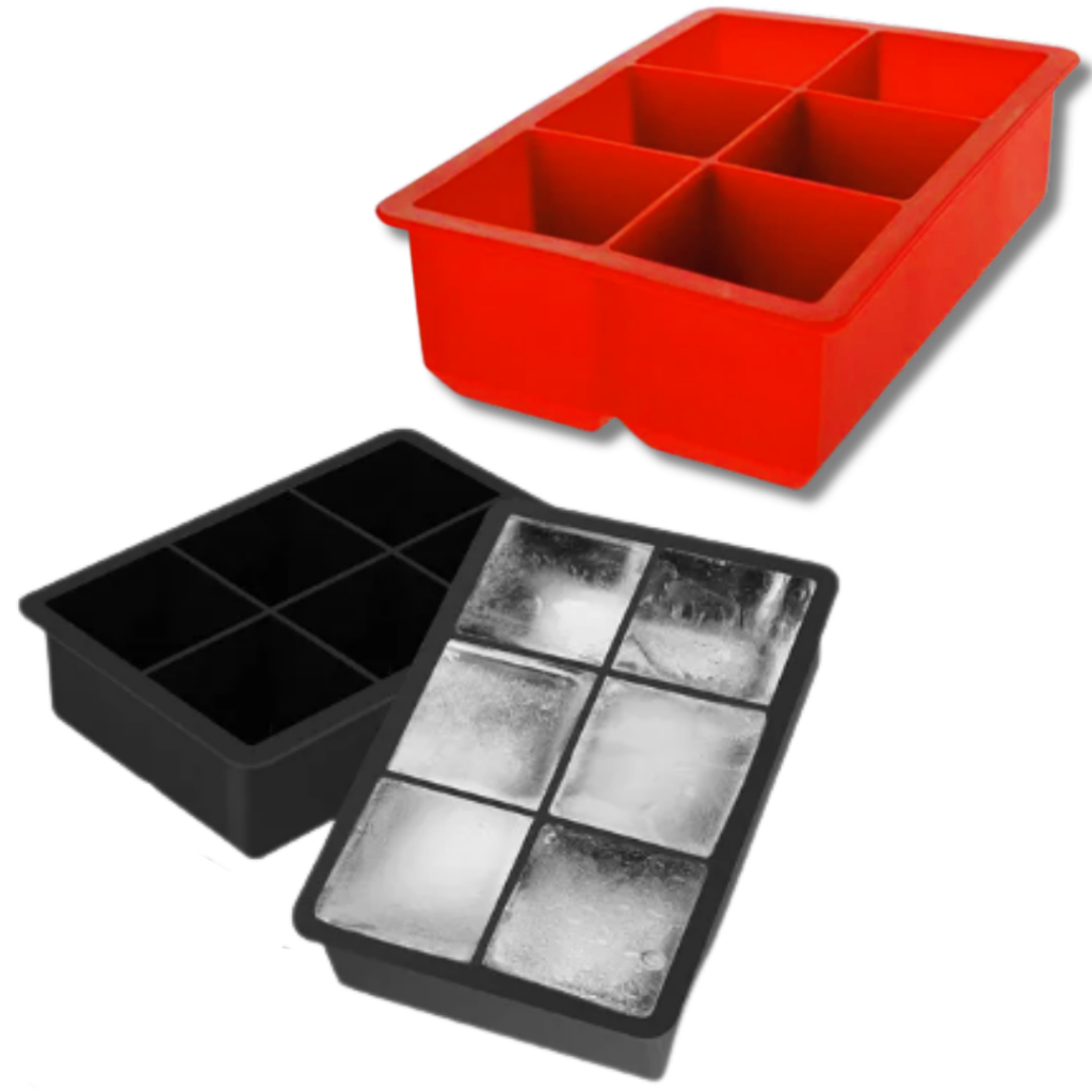 Kit Forma Silicone Gelo Grande 6 Cubos Flexível Forminha Maleável Drink Whisky Chocolate Gelatina em Oferta na Shopee