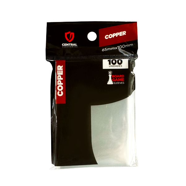 Sleeves Protetores Central Board Game Copper 65x100mm - Transparente para 7 Wonders e The Witcher