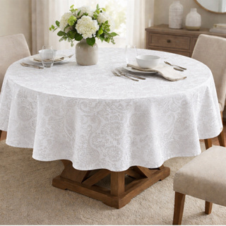 Toalha de Mesa Redonda Jacquard Tecido de Alta Qualidad Promoção Medida 1,40 diametro 100% poliéster em Oferta na Shopee