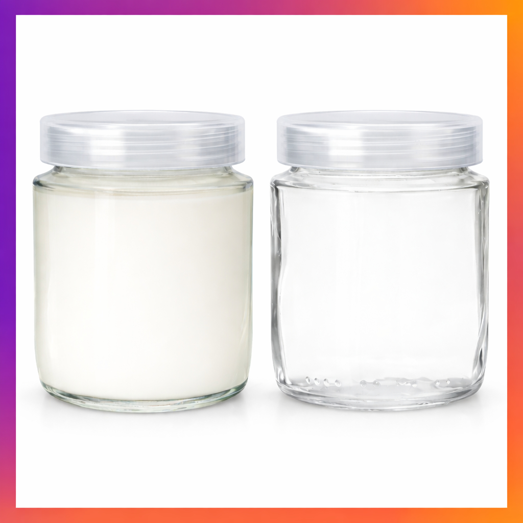 Kit Potes De Vidros Belém 200ml Tampas Plásticas BPA Free Armazenar Leite Materno Papinha