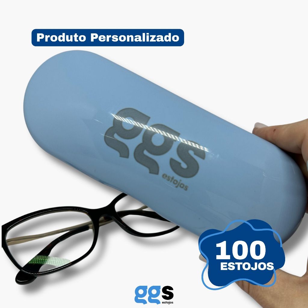 Kit 100 Estojos para Óculos Personalizados Lemans Receituário e Solar para Óticas ou Brindes em Oferta na Shopee