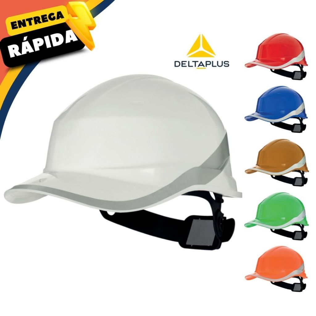 Capacete Segurança Diamond Delta Plus com Carneira e Jugular CA 39041