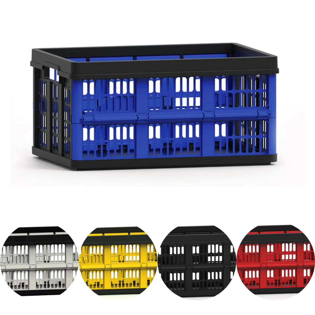 Caixa Organizadora Dobrável Multiuso Cesto 45 Litros Empilhável Grande 5 Cores em Oferta na Shopee