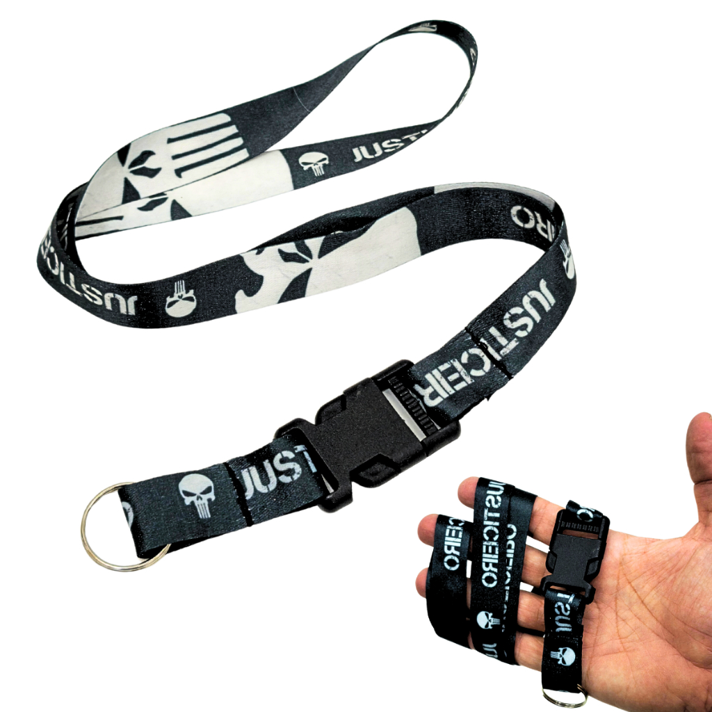 Chaveiro Caveira Cordão Moto Carro Pescoço Vingador Justiceiro Punisher Tirante