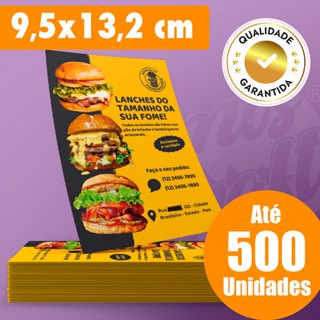 Impressão Flyer / Panfleto - 50/100/250/500 unidades – APENAS FRENTE – 9,5x13,2cm em Oferta na Shopee