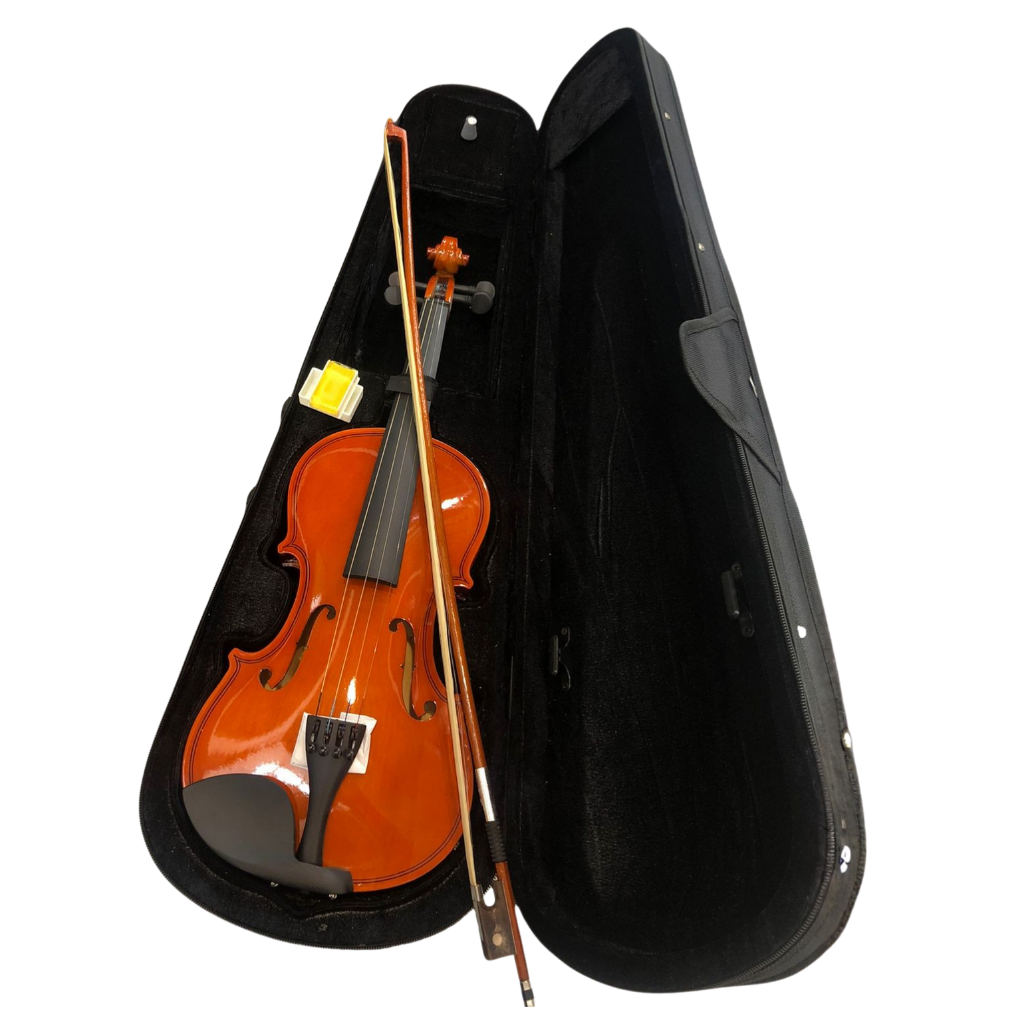 Imagem Violino para iniciante 4/4 envernizado de madeira com arco crina de cavalo com breu e bag Alpha