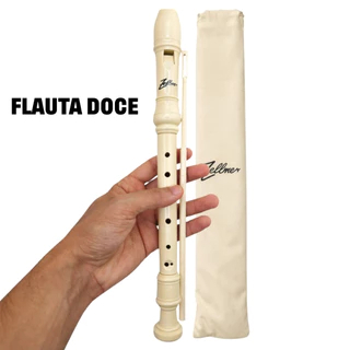 Kit com 5 unidades Flauta Doce Soprano Zellmer MYTH Barroca / Germânica - C/ Capa