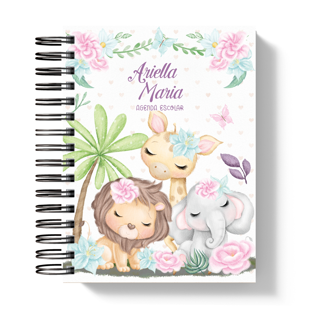 AGENDA ESCOLAR 2026 | COLEÇÃO BABY / MENINAS / COM NOME / NÃO DATADA / PERMANENTE