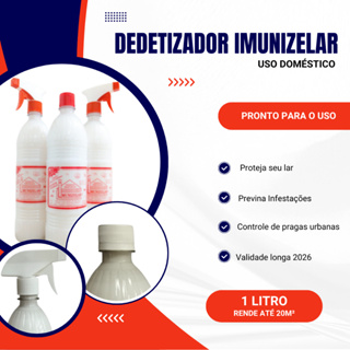 Imunizelar 1L Dedetizador Pronto Uso Base Aquosa | Uso Doméstico Interno e Externo em Oferta na Shopee