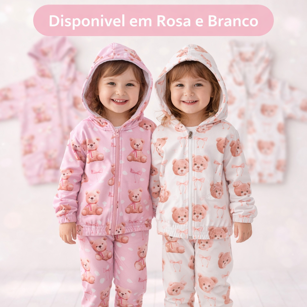Conjunto Feminino Jaqueta Térmica Inverno Blusa Calça Roupa Quentinha