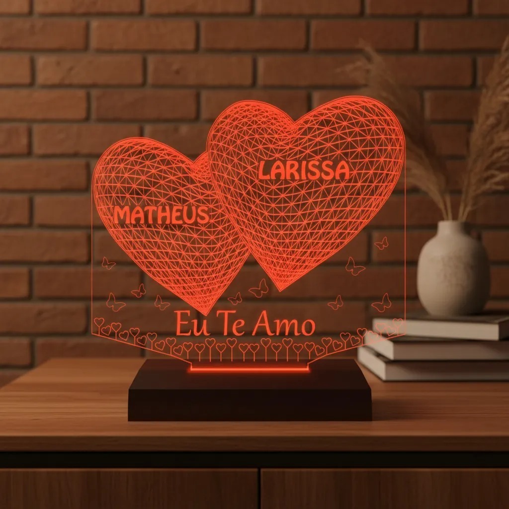 Luminária Led 3d | Dia Dos Namorados Coração 1 | Abajur em Oferta na Shopee