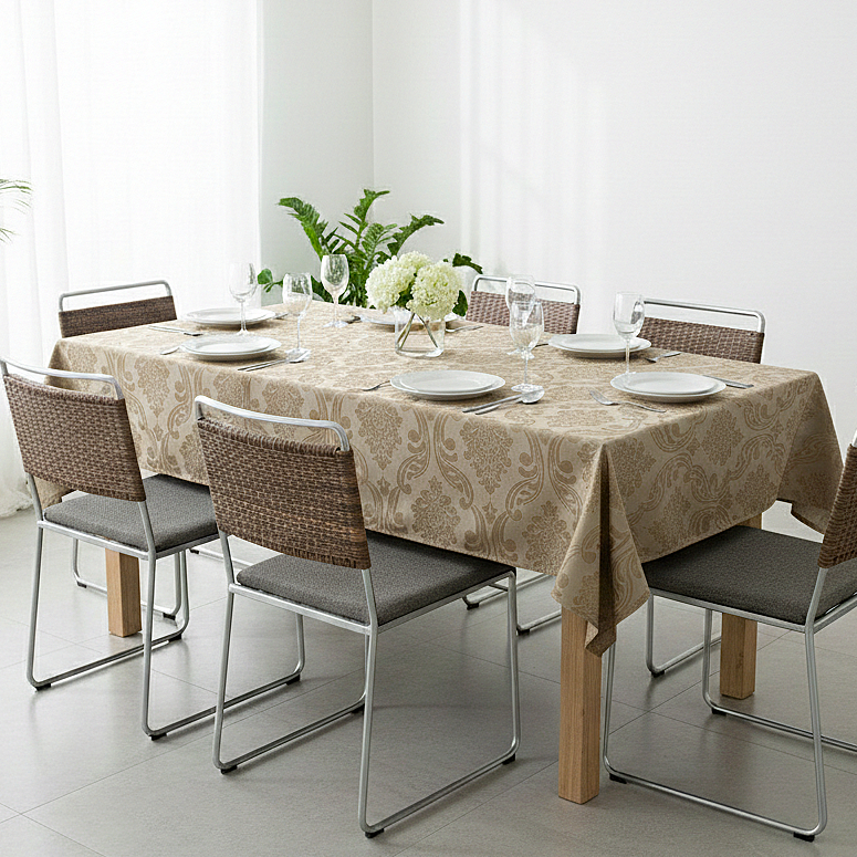 Toalha Forro de Mesa 4 lugares, 6, 8, 10, 12, 14 em Jacquard Premium