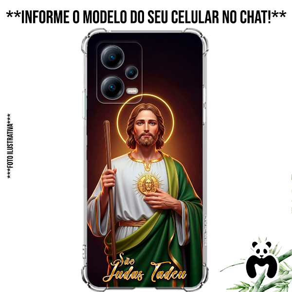 Capa Case Personalizada Celular Judas Tadeu Causas Impossiveis Santos Religião Fé Igreja Apóstolo