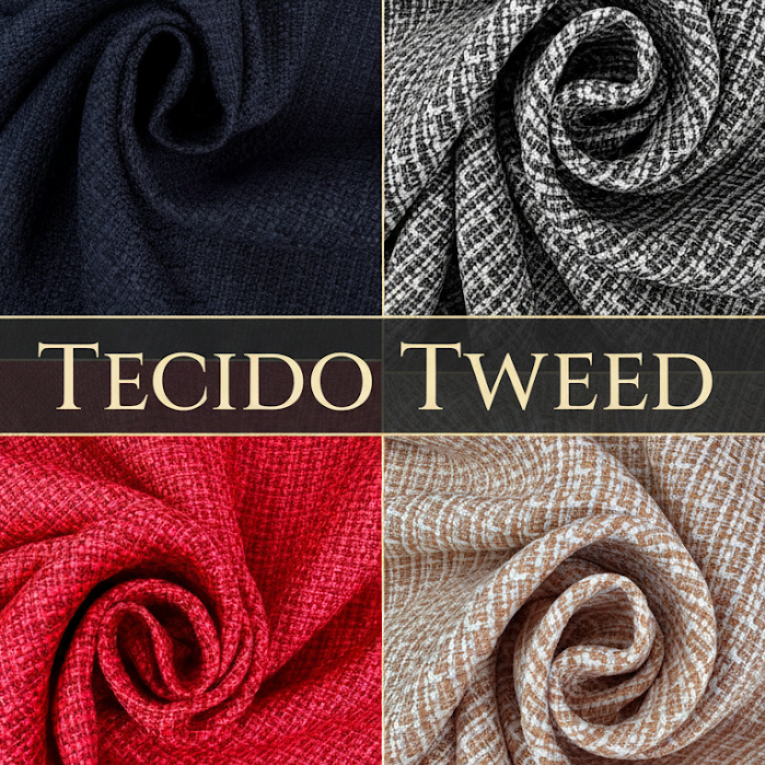 TECIDO TWEED DIVERSAS OPÇÕES (1M X 1,50M)