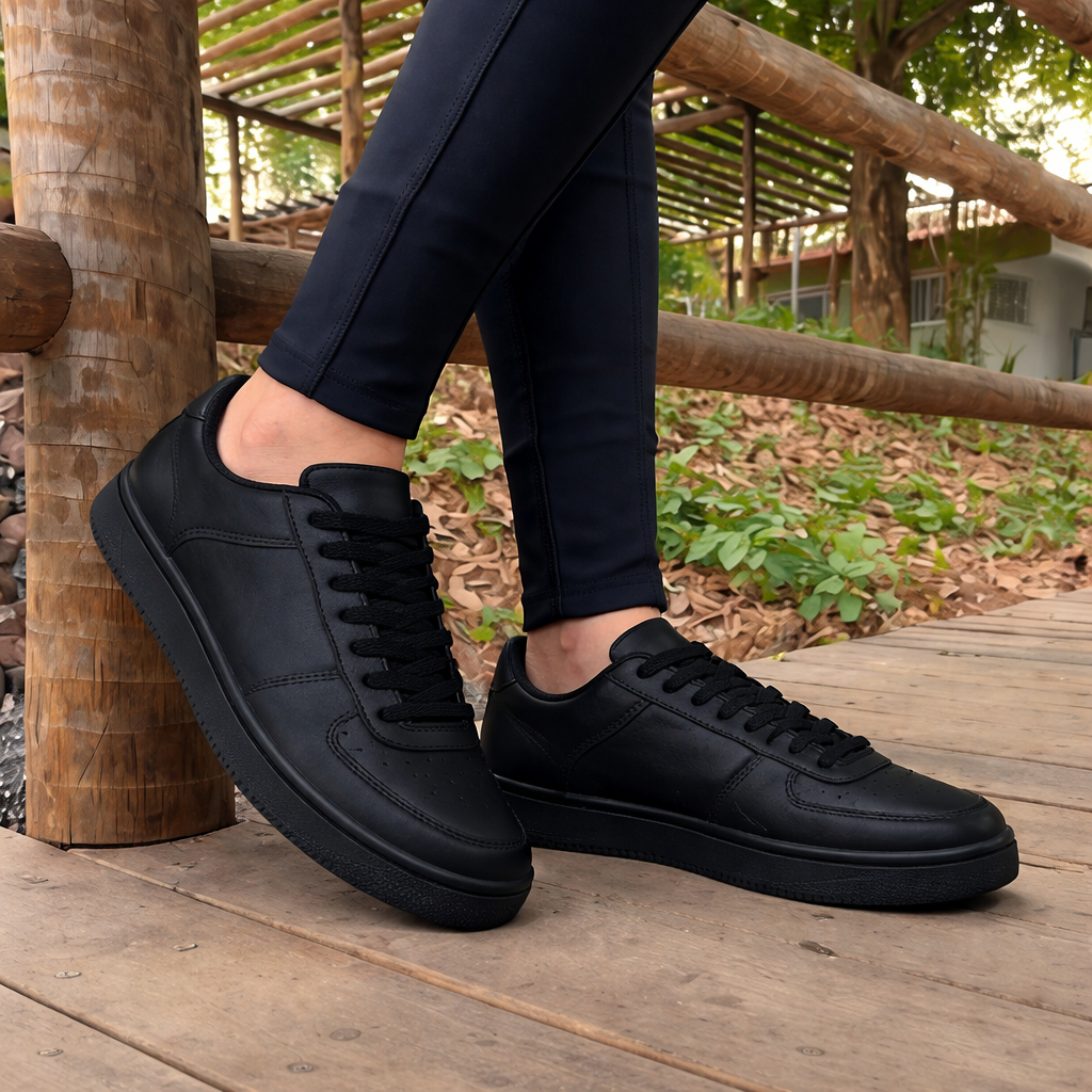 Tênis Casual Preto Masculino e Feminino Lançamento 2026 Dia a Dia Premium - Envio na Hora